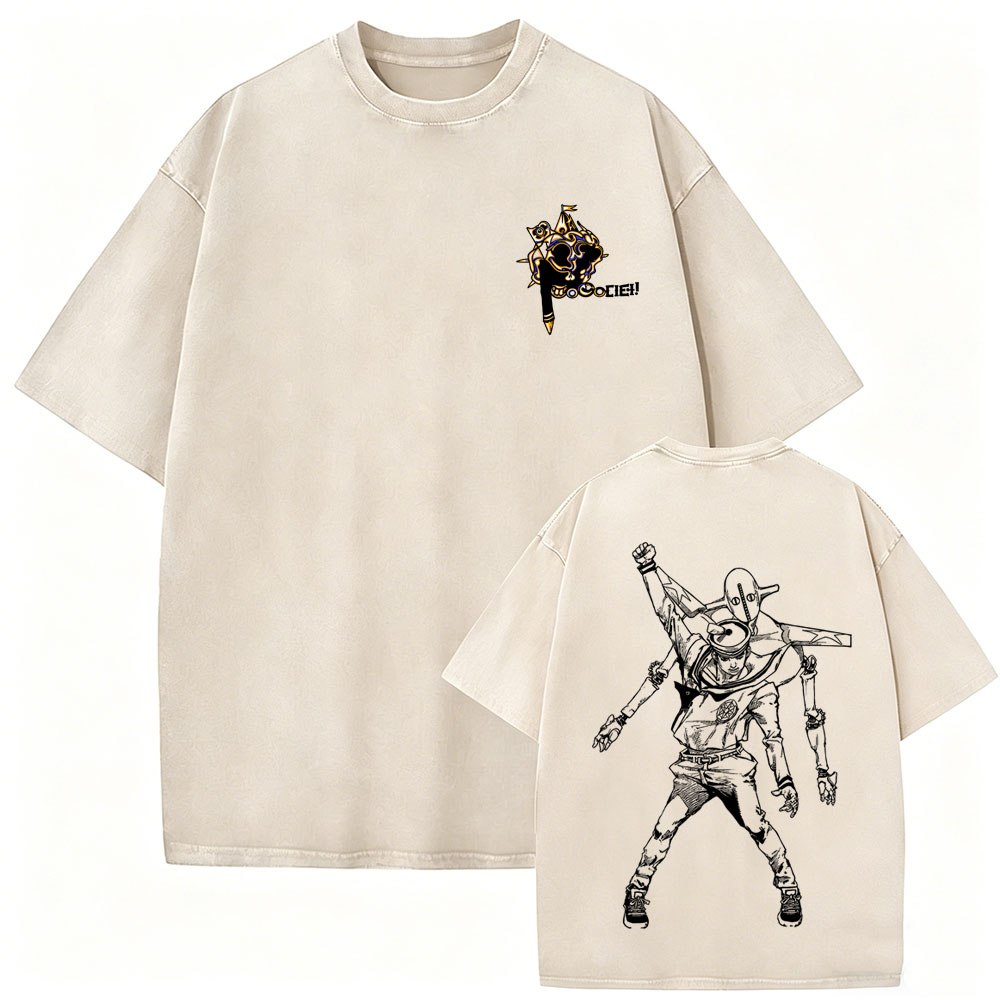 Jojo Anime Merchandise - Gewaschenes Vintage Anime Jojo Bizarre Adventure