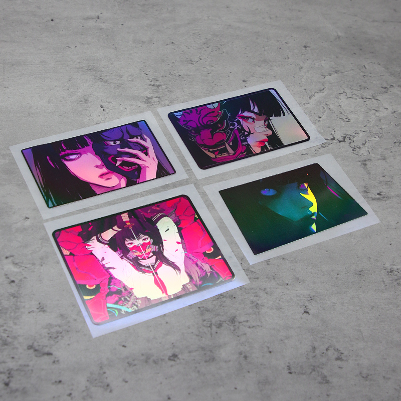 Premium Anime Merchandise - 1 Stück Hochhaftender Holographischer Anime-Aufkleber Trendiger