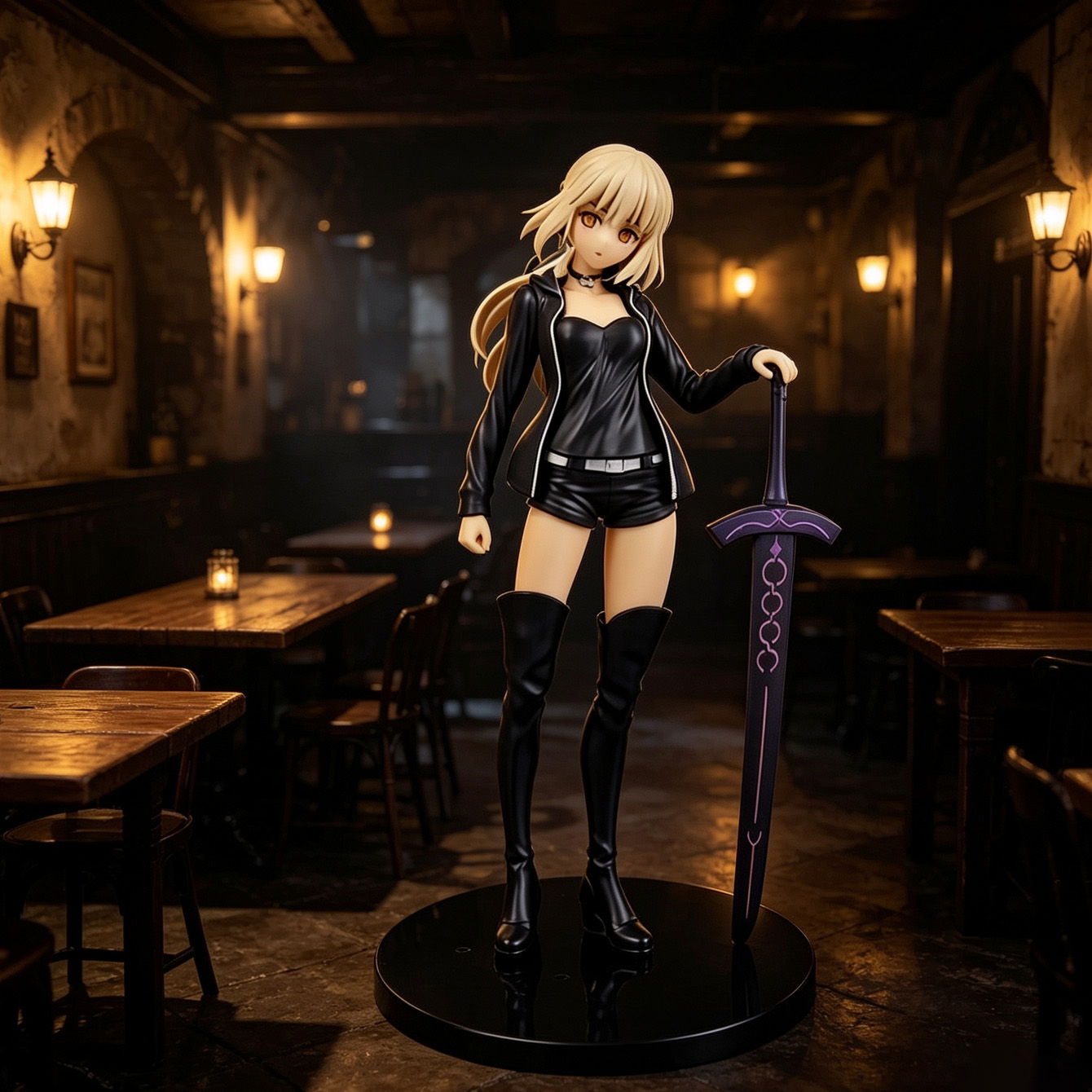 Premium Anime Merchandise - Anime-Figur im Dark Knight Design, Premium